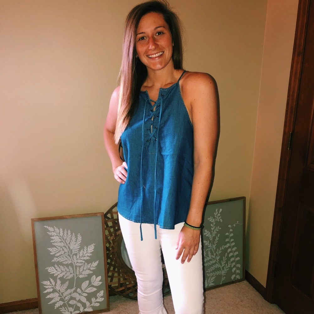 Denim top!!